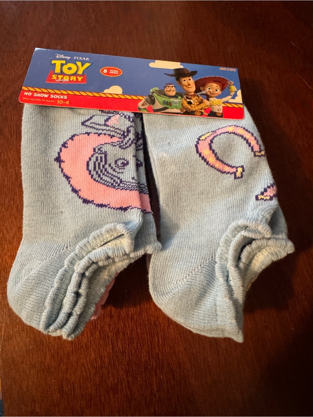 Disney Toy Story No-Show Socks in Light Blue and Pink